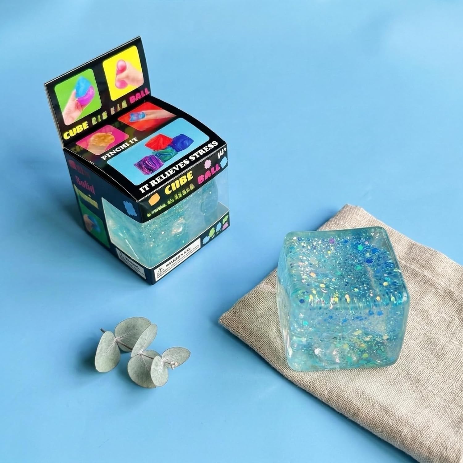 Squishy Stress Cube Squishy Slow Rising Fidget Cube Sensory for Anxiety Stress Relief High Density Ice Squeeze Ball Cubes ? (#03) : Toys & Games - Image 6