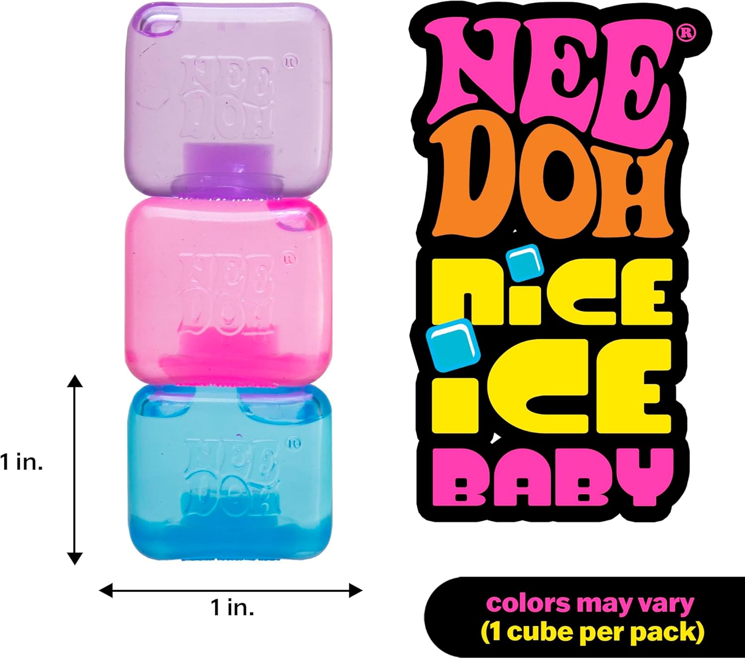 Schylling NeeDoh Nice Ice Baby - Sensory Squeeze Toy - Super Solid Squish - 1.25 Wide - Color May Vary (Pack of 1) : Toys & Games - Image 5